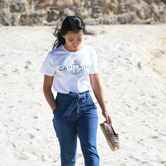tshirt capitaine blanc mixte